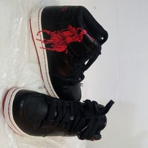 Polo high top leather sneakers
